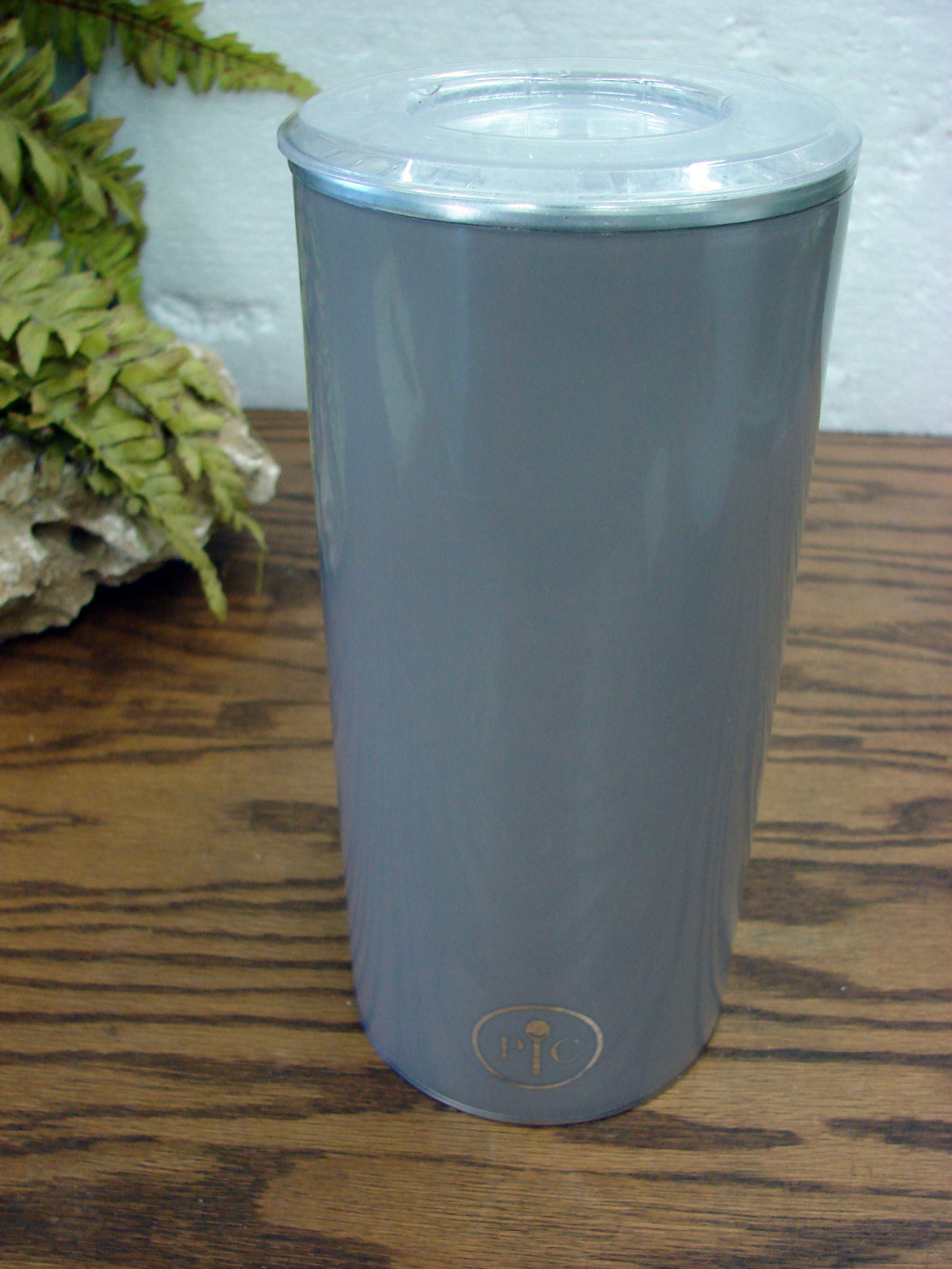Pampered Chef Wine Champagne Chiller Cooler Gray Taupe with Lid #2201