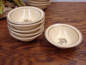 Set/7 Vintage Pfaltzgraff Village Dinnerware Fruit Berry Dessert Bowl 5"