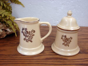 Vintage Pfaltzgraff Village Dinnerware Creamer and Sugar Bowl w/ Lid