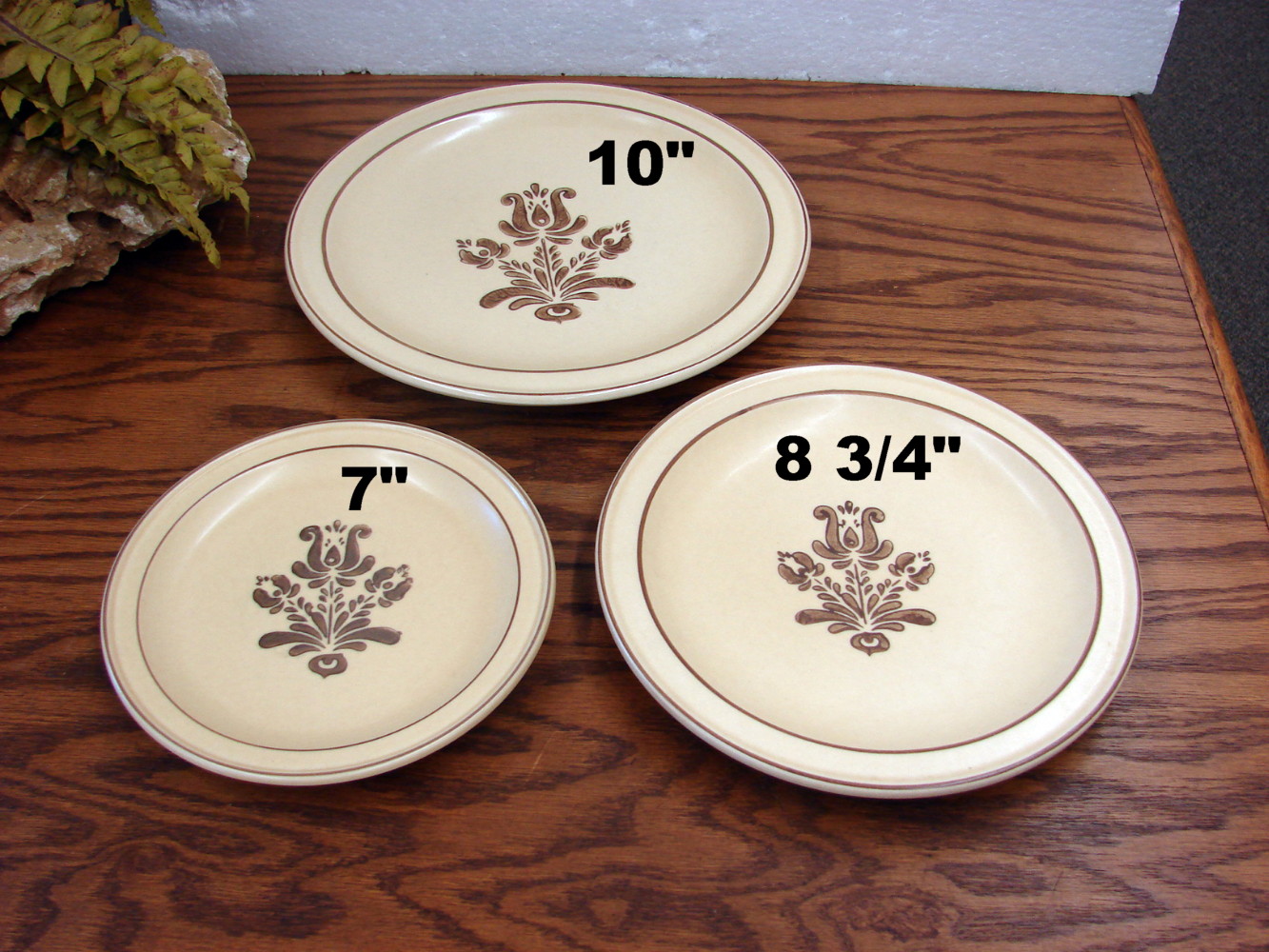Set/3 Vintage Pfaltzgraff Village Dinnerware Dinner Plate 10" - Image 2