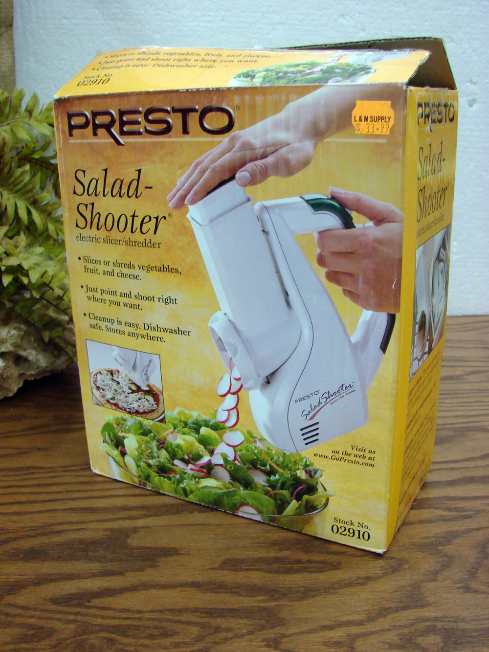 Presto Salad Shooter Electric Slicer Shredder #02910 Like New in Box Green