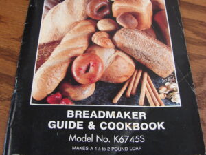 Book Only Regal Kitchen Pro Collection Breadmaker Guide & Cookbook Model K6745S