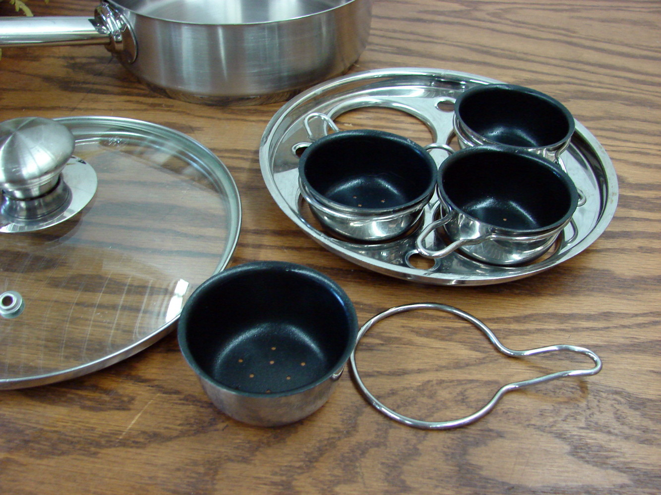Professional Resto 18/10 Stainless Steel Demeyere Belgium Egg Poacher Set 4 Cup Sauce Pan - Image 4