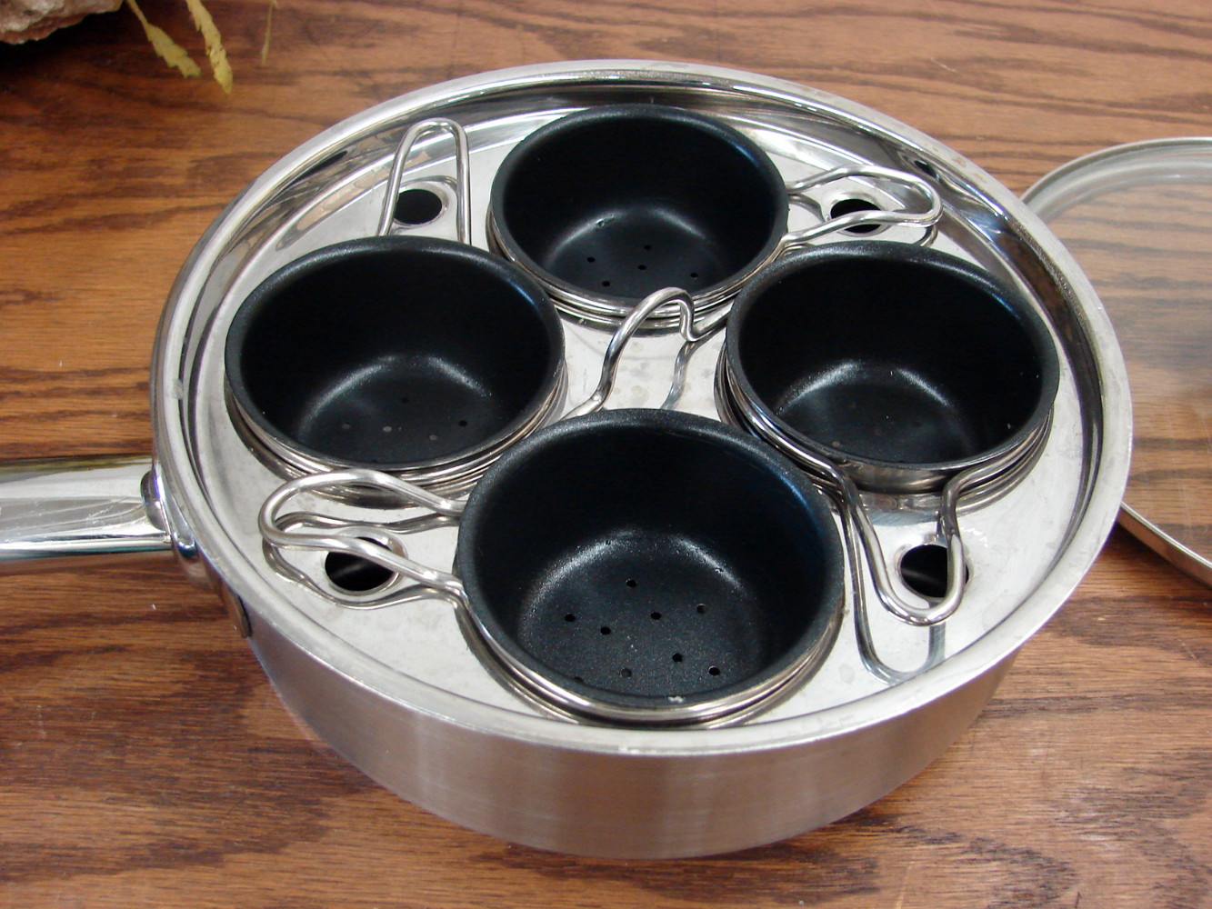 Professional Resto 18/10 Stainless Steel Demeyere Belgium Egg Poacher Set 4 Cup Sauce Pan - Image 2