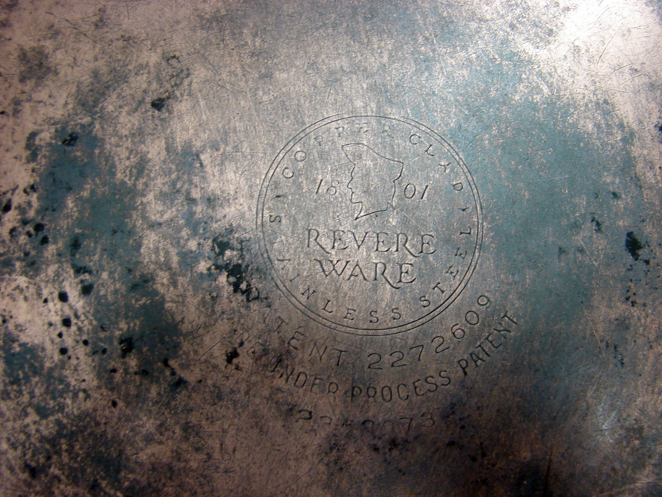 Vintage Copper Bottom Revere Ware 12" Skillet Frying Pan w/ Lid - Image 6