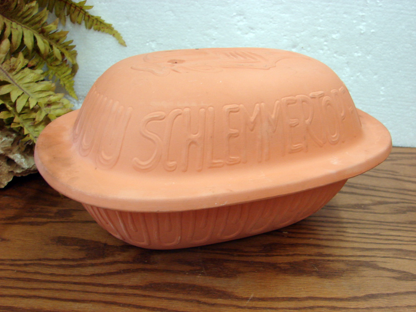 Vintage Schlemmertopf Terra Cotta Scheurich Keramik Clay Roaster Baker 838 West Germany