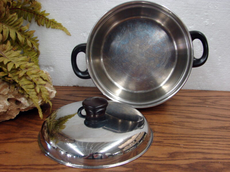 Range Craft Cookware Vintage Stainless Steel Dutch Oven Stock Pot Pan 3 Quart Sears Range ...