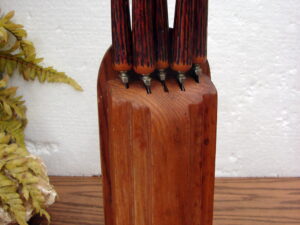 Vintage Faux Antler England Regent Sheffield 6 Steak Knife Set Wood Wall Hanging Block