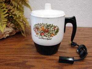 Vintage Heat & Eat Electric Pot "Le Pot Chaud" Spice Of Life Pattern Tested Working
