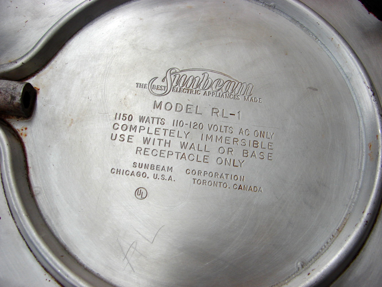 Vintage RL-1 Chrome Electric Sunbeam Skillet Frying Pan Complete Tested - Image 4