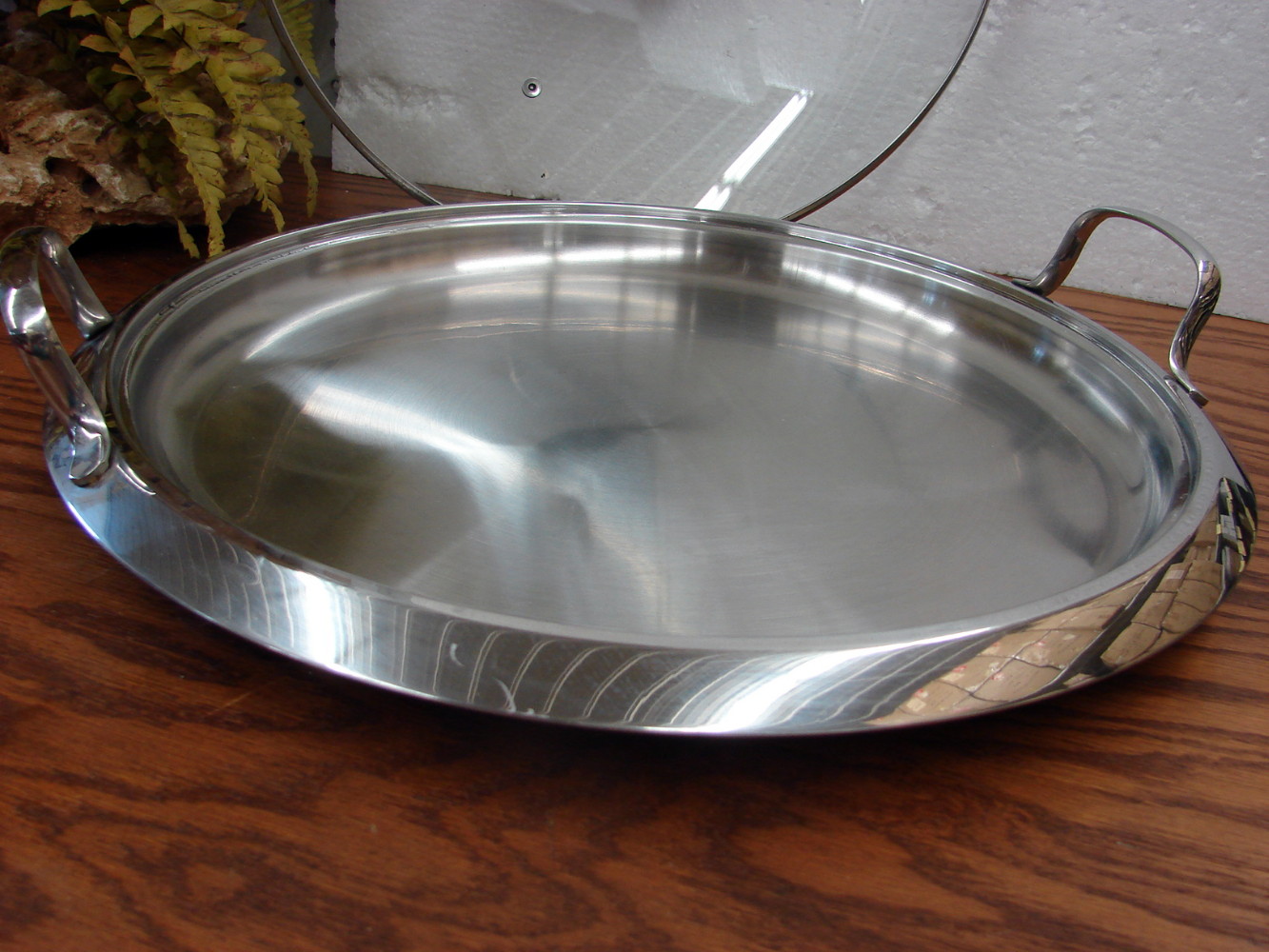 Multi-ply Stainless Steel Stovetop Waterless Greaseless Oversized Skillet Griddle w/ Temperature Knob - Image 3