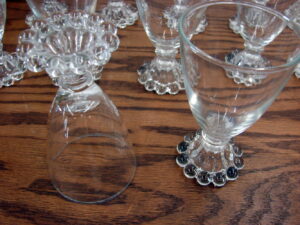 Set/12 Vintage Anchor Hocking Berwick Boopie Juice Wine Crystal Clear Glass