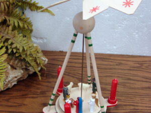 German Made Volker & Heiko Flath Nativity One Tier Pyramid Candle Powered