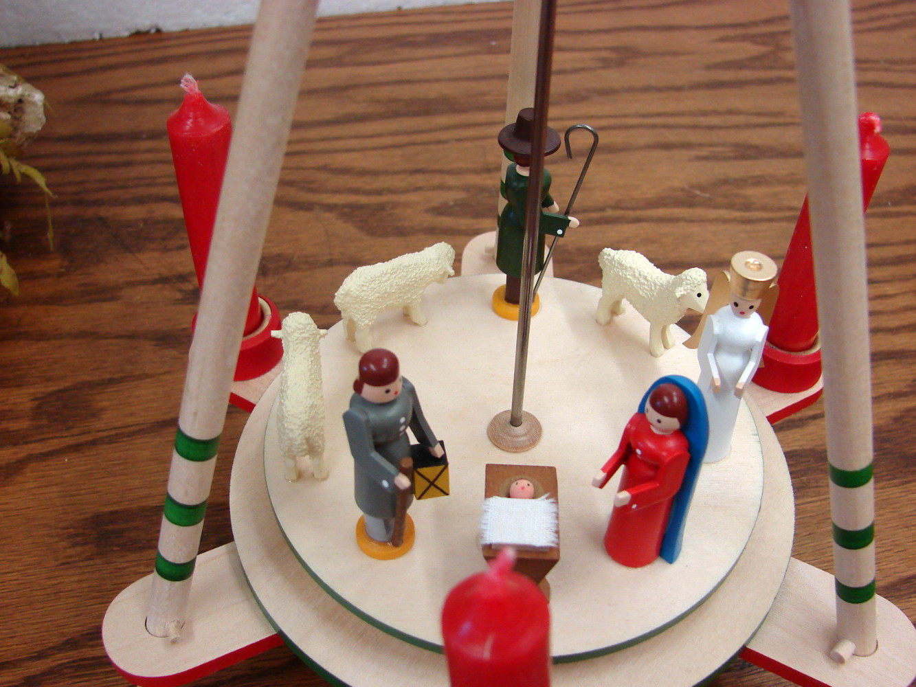 German Made Volker & Heiko Flath Nativity One Tier Pyramid Candle Powered - Image 2