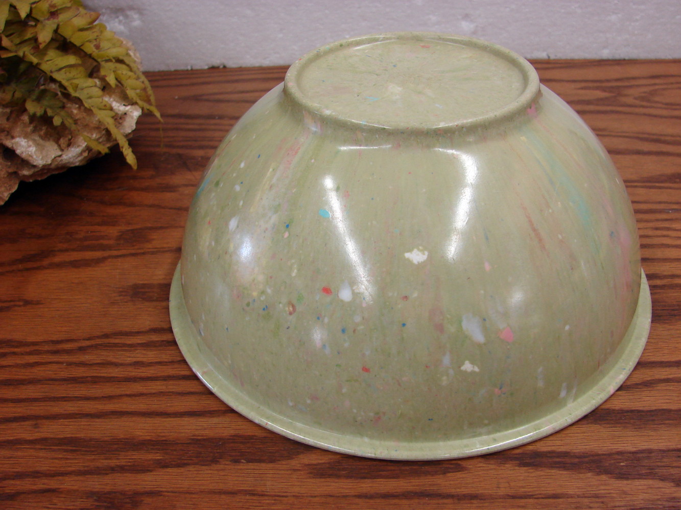 Vintage Apollo Ware Melmac Alexander Barna Bowl Speckled Melamine Sage Green - Image 2