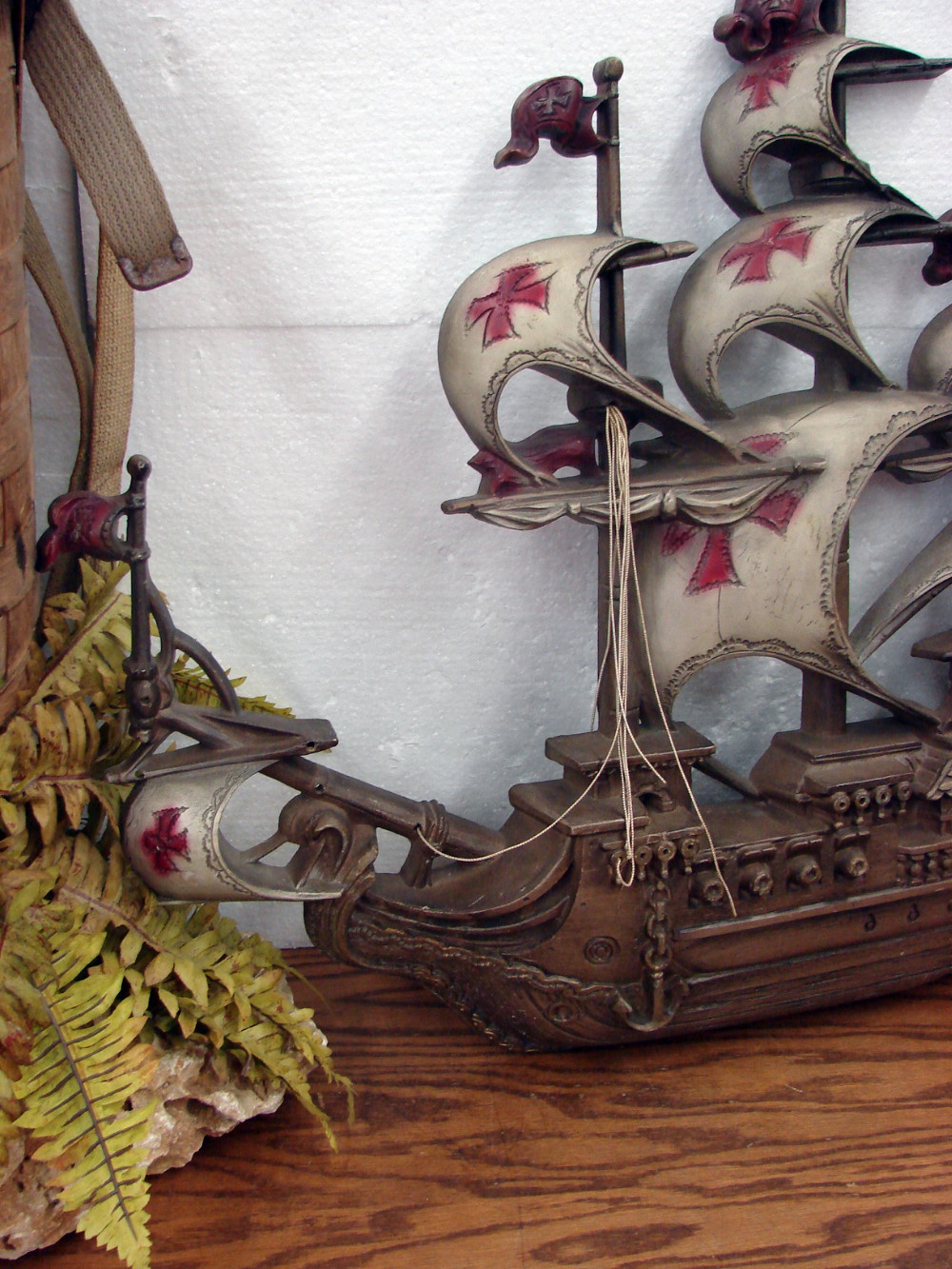 Large Vintage Burwood Spanish Galleon Pirate Ship #4299 Wall Hanging - Image 2