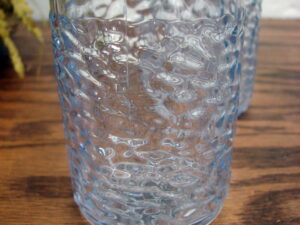 Set/7 Continental Carlisle #5505 Clear Pebble Ripple Plastic Juice Glasses