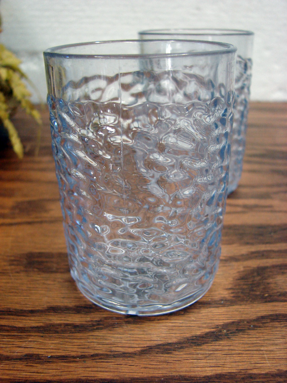 Set/7 Continental Carlisle #5505 Clear Pebble Ripple Plastic Juice Glasses