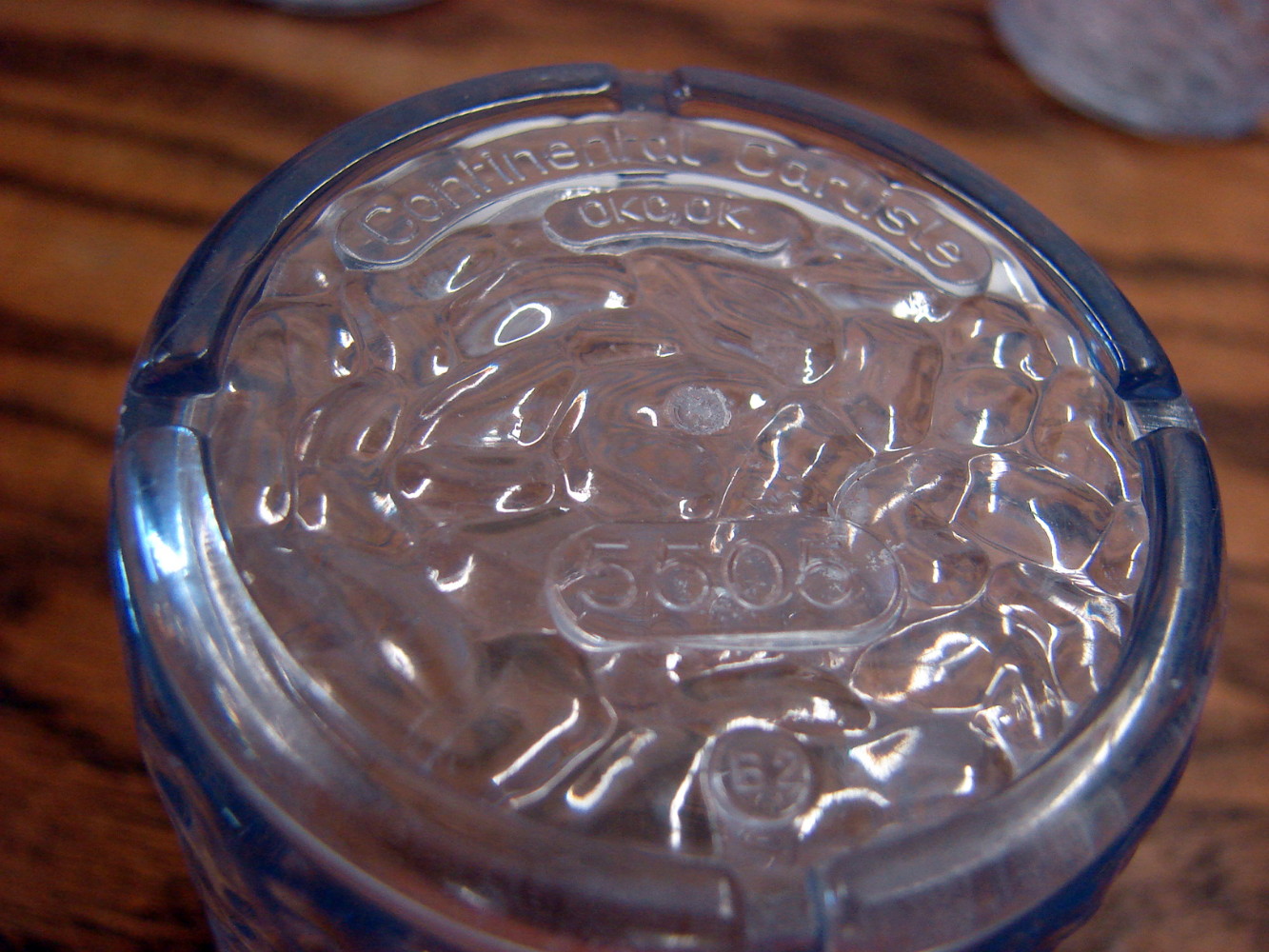 Set/7 Continental Carlisle #5505 Clear Pebble Ripple Plastic Juice Glasses - Image 3