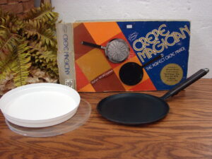 Vintage Popeil's Crepe Magician The Perfect Crepe Maker Pan w/ Storage in Original Box