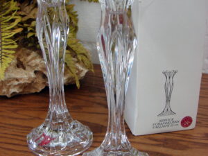 Set/2 Brand New Vintage cristal d'arques Calliope Candle Sticks Holders