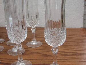 Set/11 Vintage cristal d'arques Longchamp Exquisite Champaign Flutes