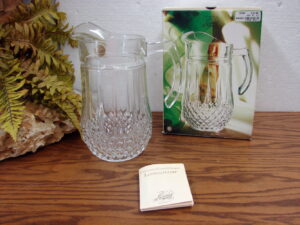 Brand New Vintage cristal d'arques Longchamp Pitcher 1.5 Liter France