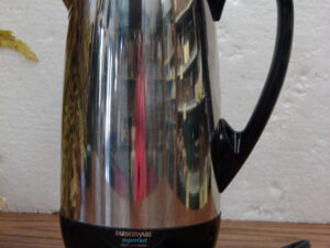 Vintage Blue Farberware 12 Cup Stainless Steel Superfast Electric Coffee Percolator Tested #412