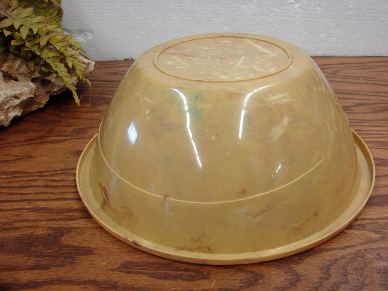 Vintage MCM Melamine Marbled Fesco 4 Qt Lightweight Mixing Prep Bowl w/ Measurements - Image 3