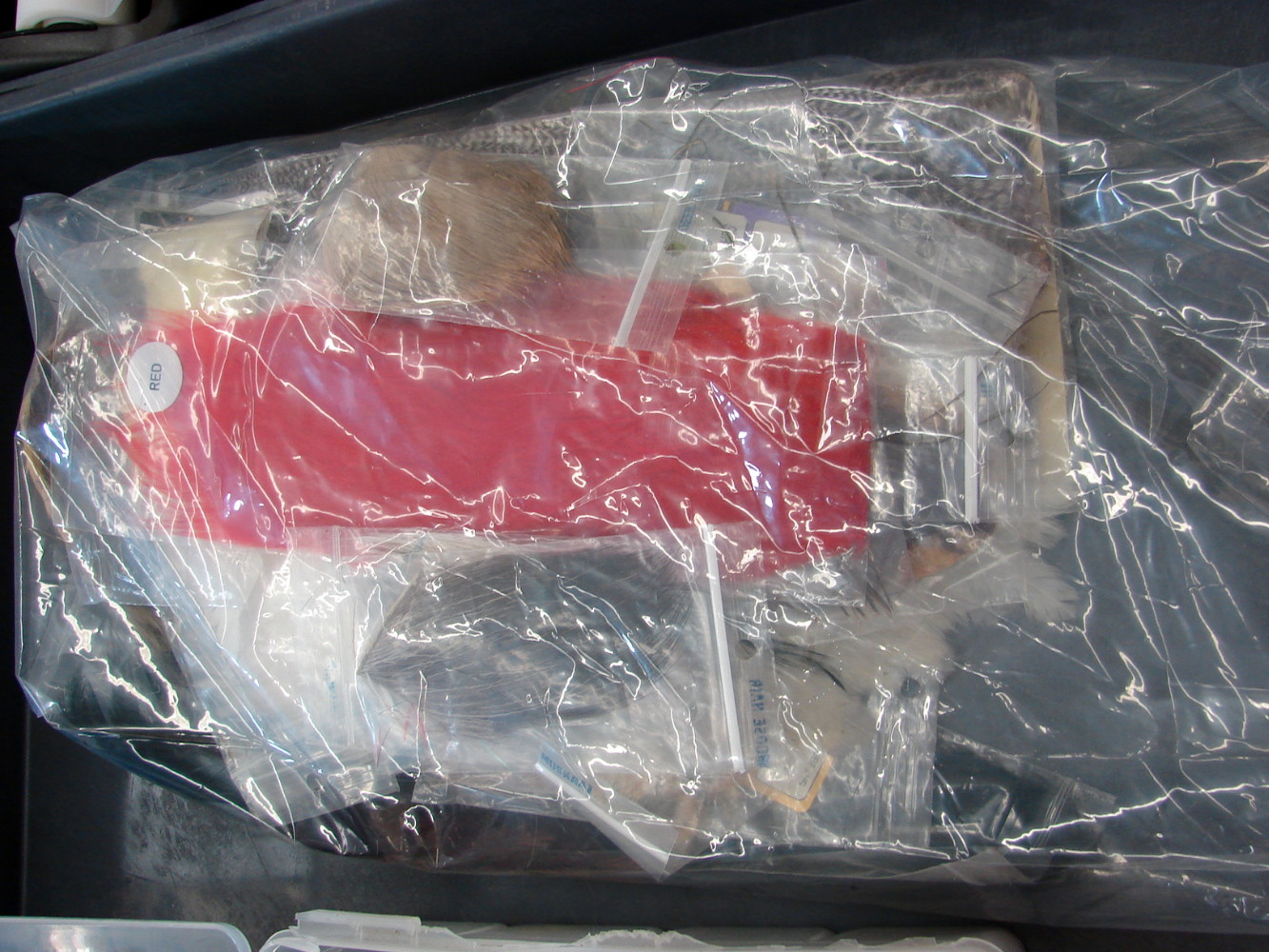 Vintage Fly Fishing Fly Tying Kit Case Feathers Fur Lifetime Supply - Image 4