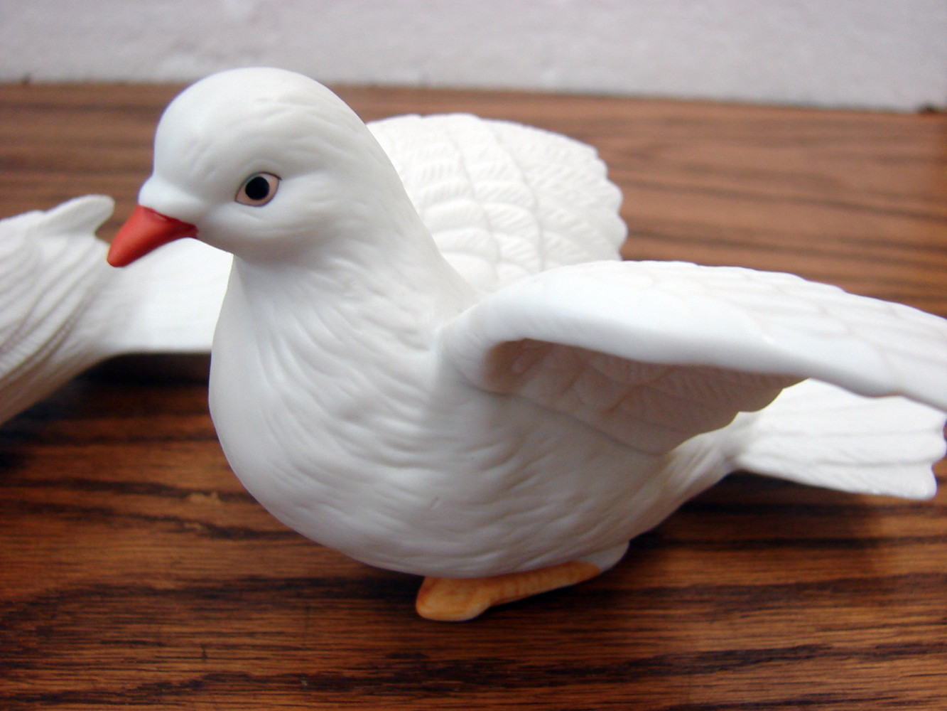 Vintage Set/3 HomCo Home Interiors Porcelain Small White Love Doves Figurines - Image 2