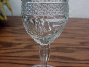 Vintage Indiana Glass Rose Point Band Cordial Glass 4 3/8"