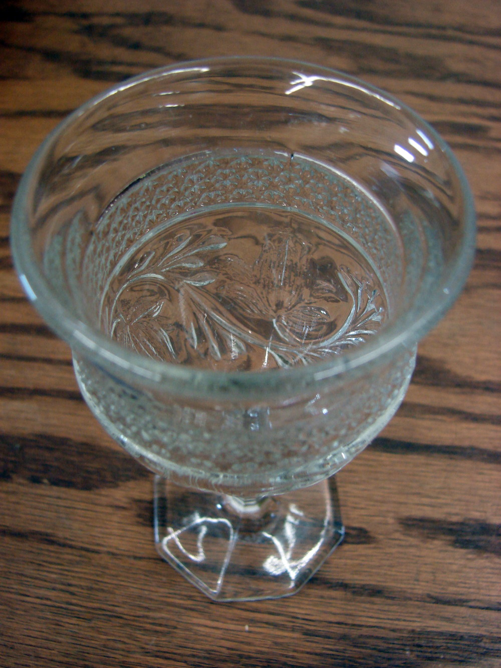 Vintage Indiana Glass Rose Point Band Cordial Glass 4 3/8" - Image 2