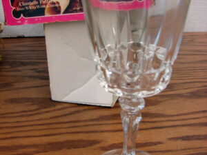Set/4 Brand New Crystal White Wine Glasses 6 oz Cristal d'arques Lady Victoria Chantelle France