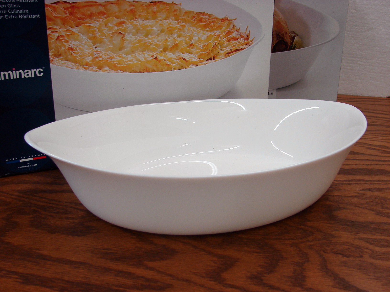 Brand New Set/2 Luminarc Glass Oval Smart Cuisine Baking Dish Oven Microwave Fridge White - Image 3