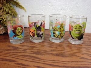 Set/4 McDonalds Shrek the Third Collector Glasses