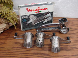 Moulinex Multi Mouli-Grater 3 Drum Heads Shredder Slicer Original Black/Silver Box