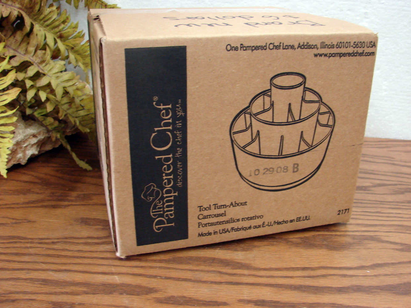 Brand New Pampered Chef Tool Turn About Black Carousel Utensil Holder Caddy #2170