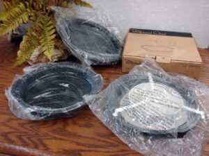 Brand New #9611 Pampered Chef Set/3 Round 9" Inside Cake Pans w/ Checkerboard Insert