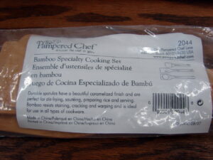 Brand New Pampered Chef Bamboo Wood Specialty Cooking Set #2044