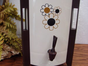Vintage Daisy Pattern Regal Mid Century Atomic Poly Urn Electronic Coffee Percolator Pot 10-30 Cup