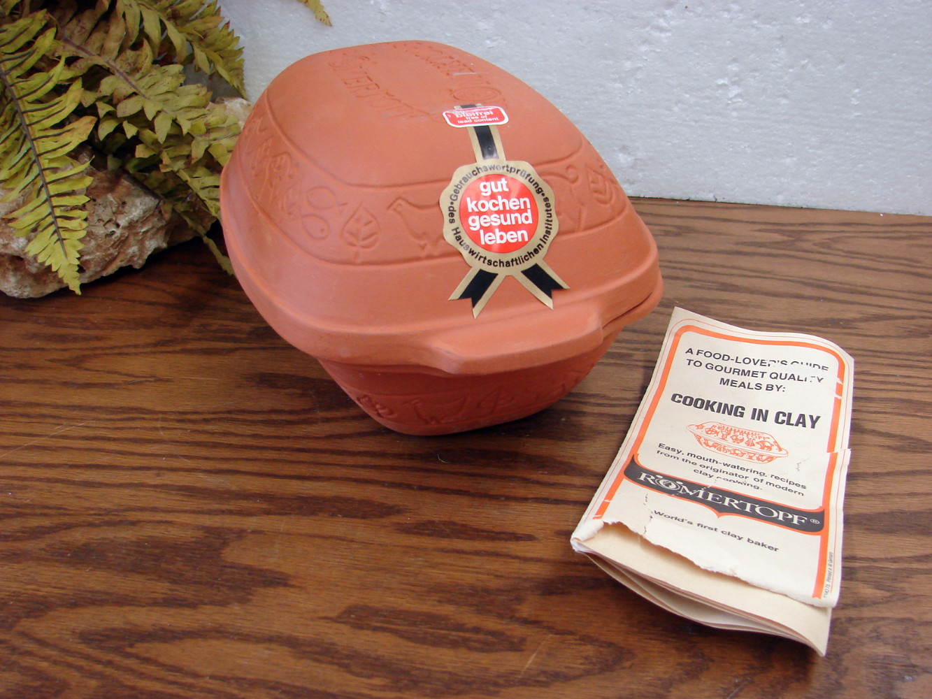 Brand New Vintage Romertopf Terra Cotta Clay Roaster Baker 110 West Germany