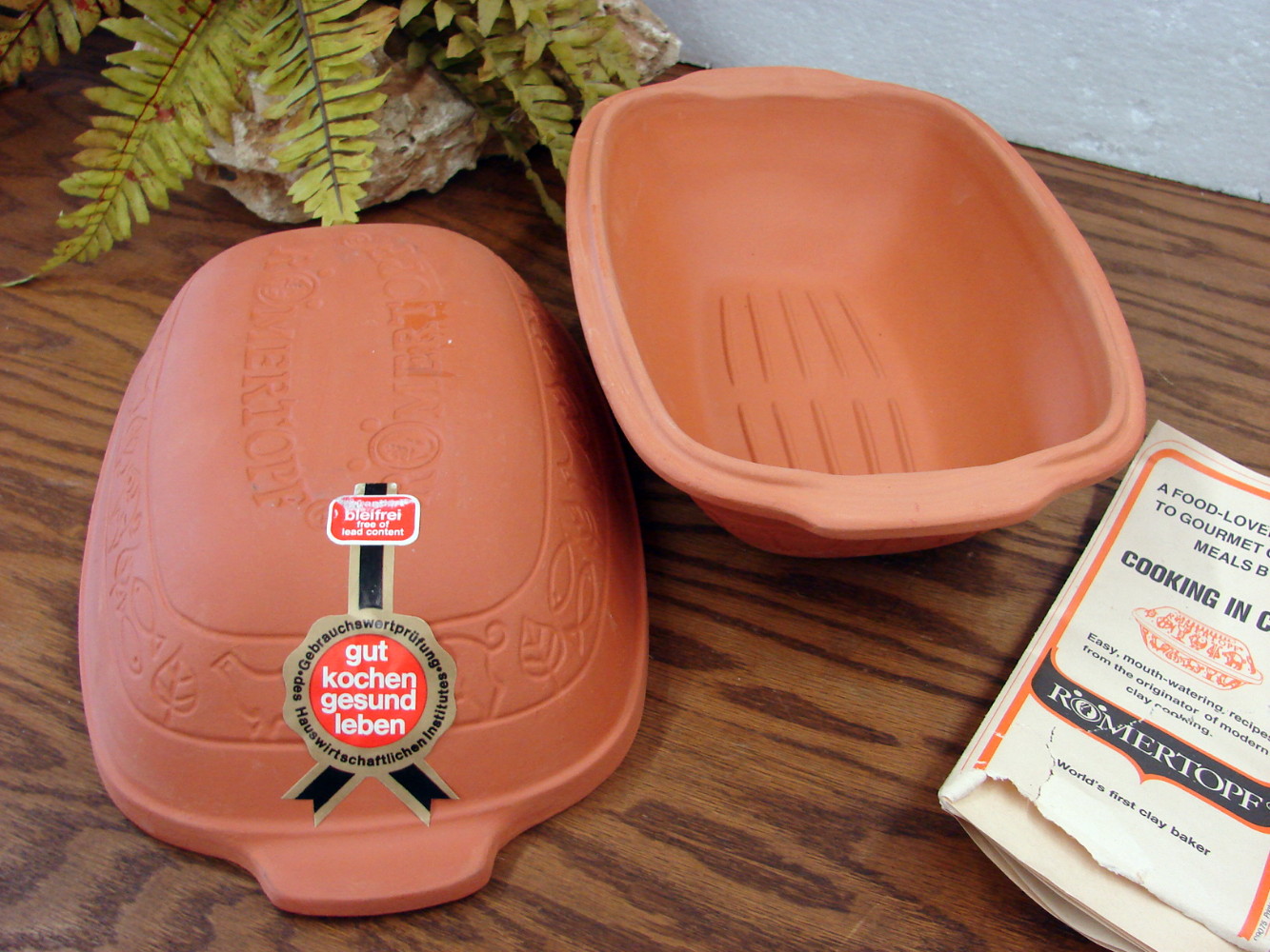 Brand New Vintage Romertopf Terra Cotta Clay Roaster Baker 110 West Germany - Image 2