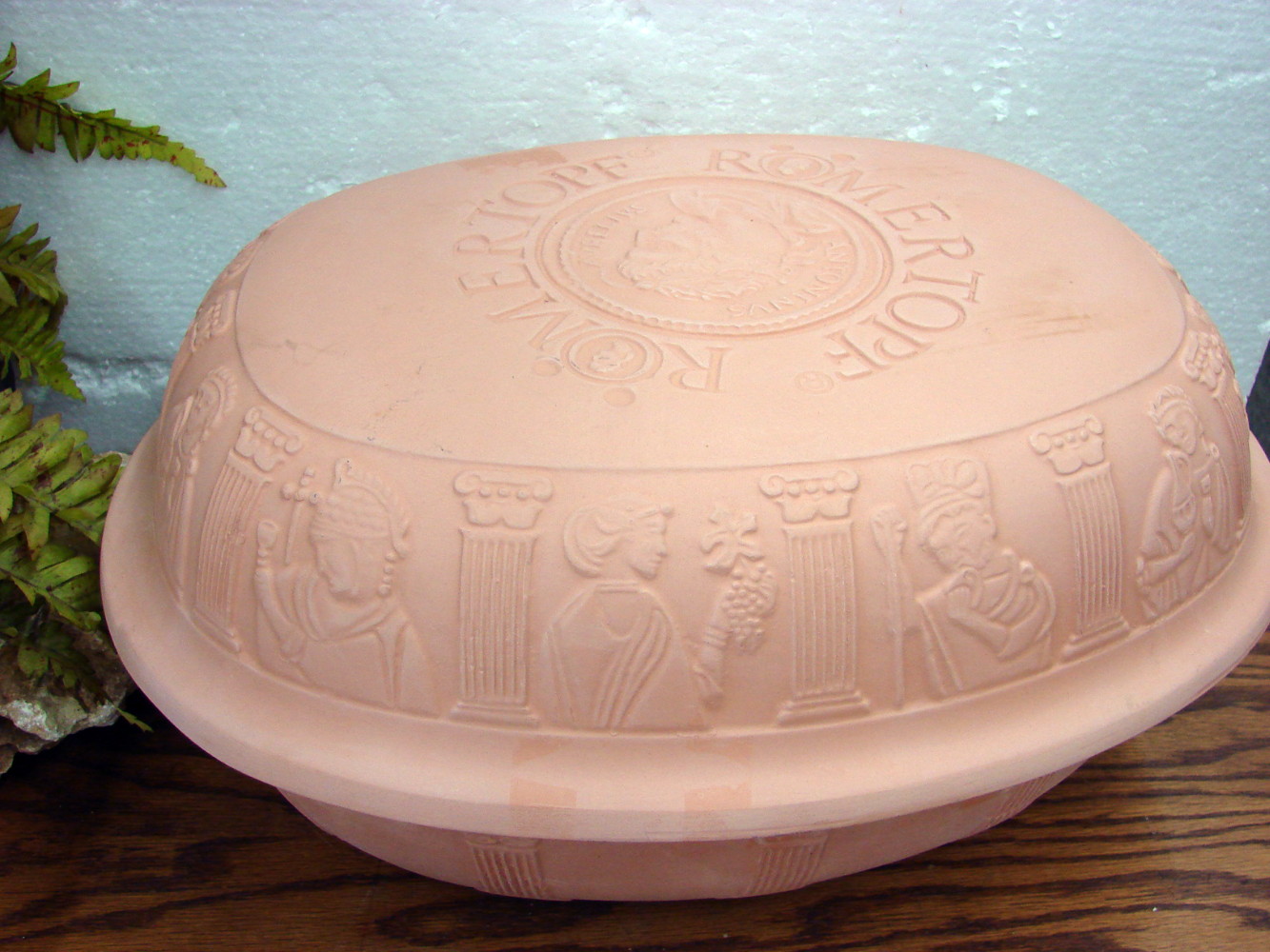 Huge Vintage Romertopf Terra Cotta Clay Roaster Baker 117 by Reco Mexico Greek Design - Image 2