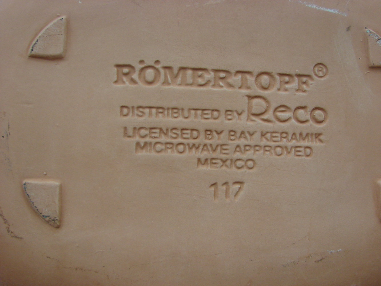 Huge Vintage Romertopf Terra Cotta Clay Roaster Baker 117 by Reco Mexico Greek Design - Image 4