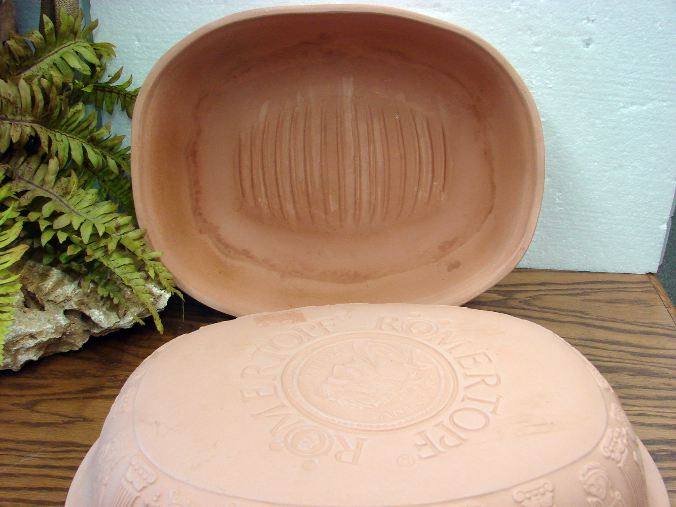 Huge Vintage Romertopf Terra Cotta Clay Roaster Baker 117 by Reco Mexico Greek Design - Image 3