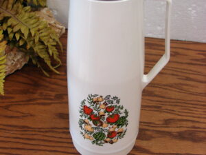 Vintage Thermos Brand Spice Of Life Pattern Hot Cold Pitcher Glass Liner