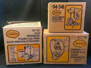 Brand New Vintage Sunbeam Mixmaster Power Plus Attachments #94-341 #94-351 #94-361