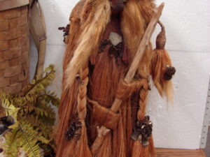 Huge Vintage Ken Arensbak The Original Arensbak 28" Naturals Troll w/ Walking Stick