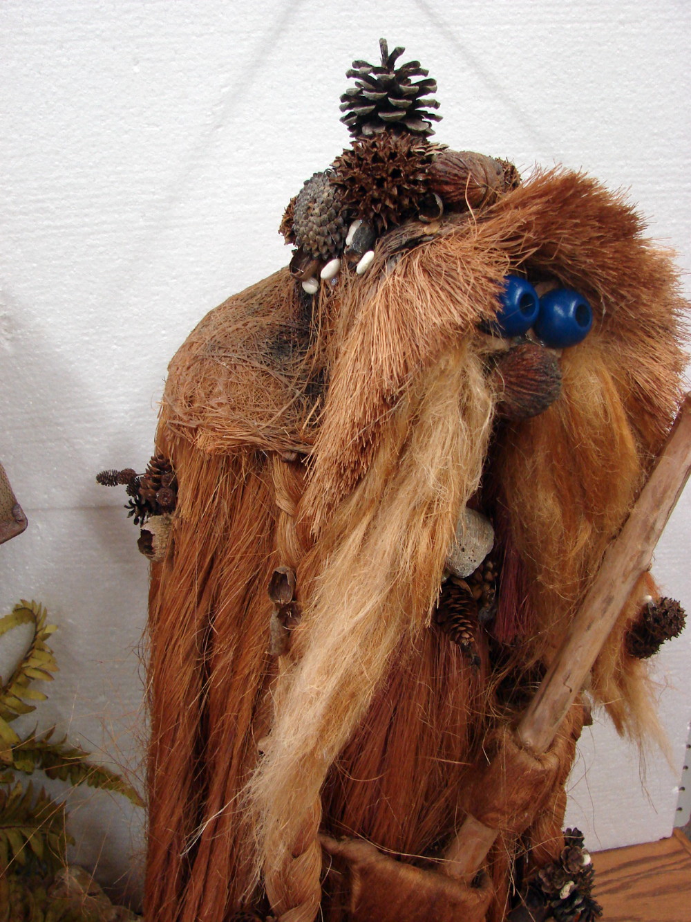 Huge Vintage Ken Arensbak The Original Arensbak 28" Naturals Troll w/ Walking Stick - Image 2